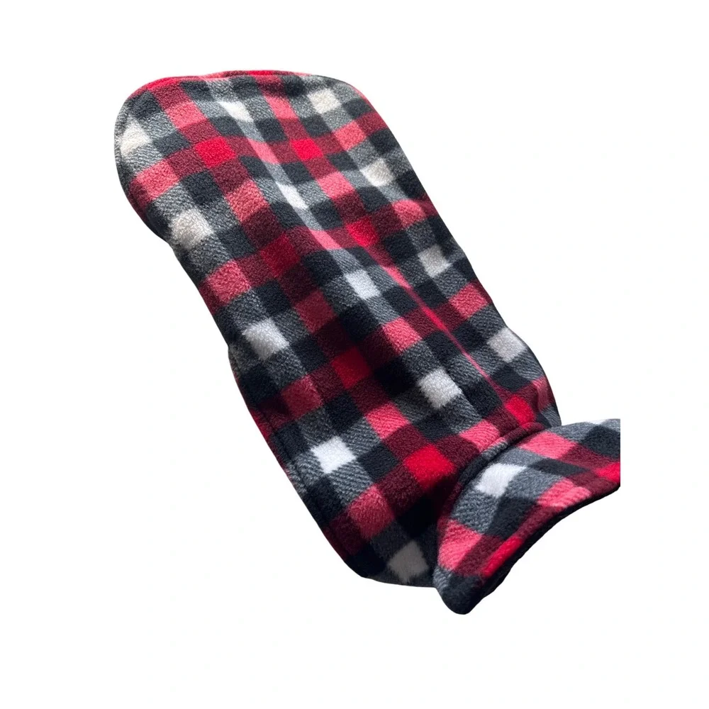 Good 2 Go Dog Reversible Fleece Coat Jacket‎ M/L Classic Red Blacl White Check